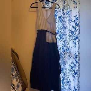 Tibi wide leg jumpsuit navy and light blue size 2